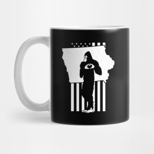 Iowa Bigfoot American Flag Mug